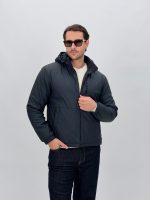 Jachetă din material impermeabil cu glugă detașabilă - imagine 3