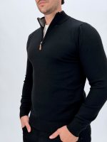 Pulover din tricot cu fermoar scurt - imagine 9