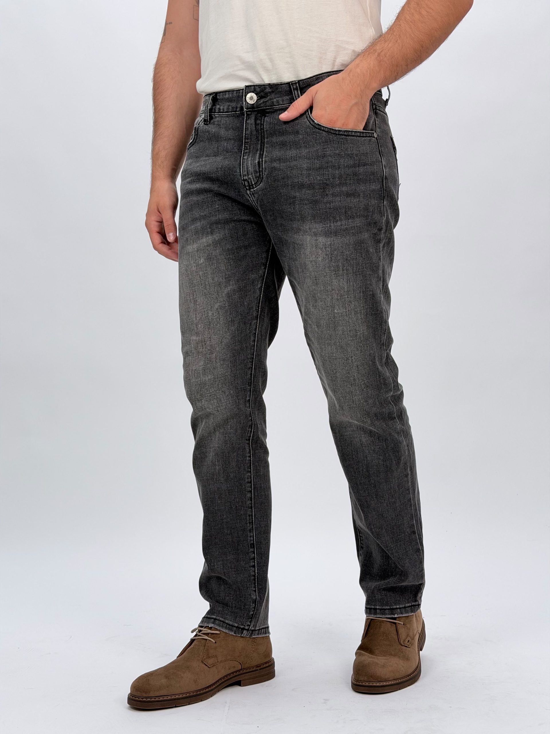 1da2e88e-f79a-469f-9cb3-ff800999b0ea Jeans slim fit gri - imagine 1