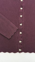 Pulover cardigan cu nasturi inimă - imagine 11