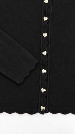 Pulover cardigan cu nasturi inimă - imagine 8