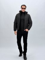 Jachetă din fâș cu glugă detașabilă - imagine 20