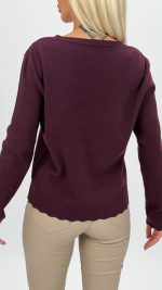 Pulover cardigan cu nasturi inimă - imagine 12