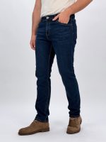 Jeans slim fit bleumarin bărbați, vedere frontală