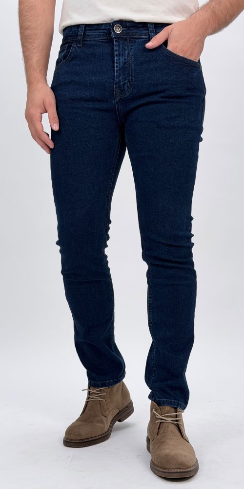 Jeans slim fit bărbați bleumarin CATO, vedere frontală