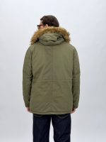 Jachetă parka din bumbac, vedere laterală stânga