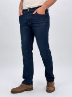Blugi slim fit indigo bărbați, detaliu croială