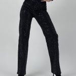Jeans | Blug Drept negru cu ștras
