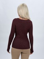 Pulover din lurex pentru femei, vedere spate