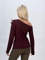 Pulover din tricot accesorizat cu flori și ștrasuri - imagine 20