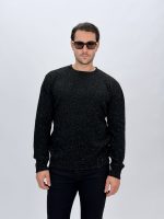 Pulover bărbați din lână, detaliu tricot