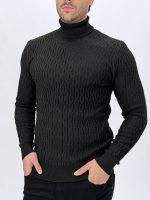 Pulover helancă cu model torsade - imagine 10