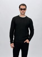 Pulover tricot bărbați, vedere din spate