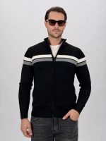 Pulover tricot cu fermoar, vedere spate