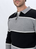 Pulover bărbați casual-elegant, detaliu croială