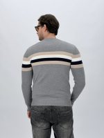 Pulover tricot bărbați, vedere din spate