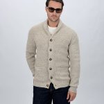 Pulover cardigan tricotat bărbați CATO, vedere frontală