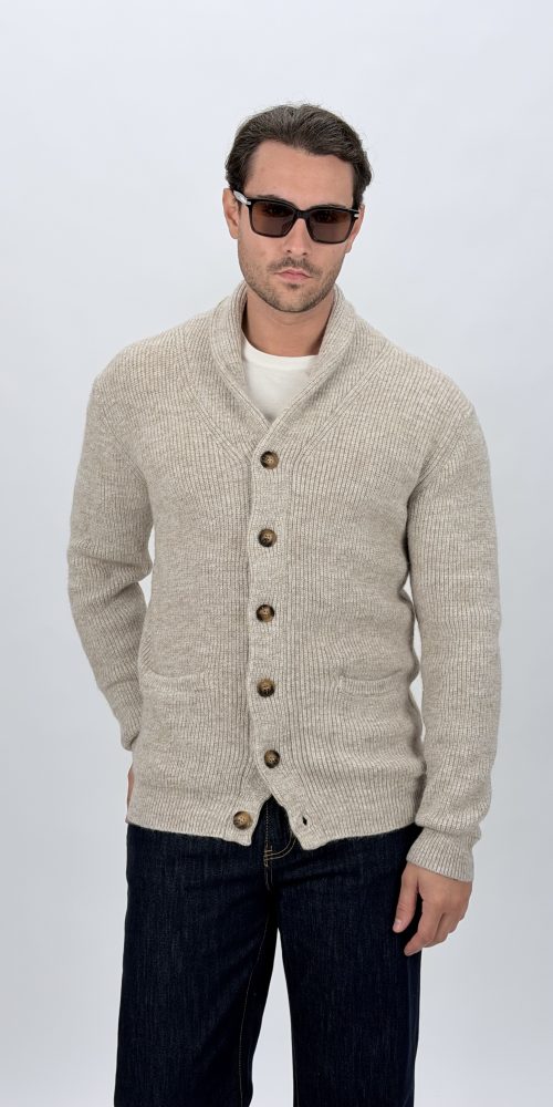 Pulover cardigan tricotat bărbați CATO, vedere frontală
