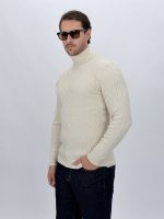 Pulover helancă cu model torsade - imagine 2
