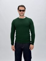 Pulover basic bărbați negru, purtare model frontal