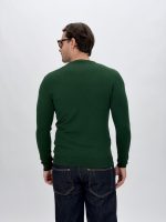 Pulover basic din tricot bărbați, detaliu tiv inferior