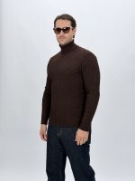 Pulover helancă cu model torsade - imagine 6