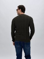 Textură model torsade pe pulover bărbați