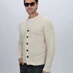 Cardigan bărbați cu model torsade în trei culori