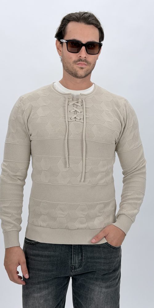 Pulover din tricot cu șnur pentru bărbați Cato