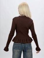 Pulover cardigan elegant, vedere spate