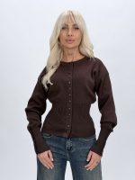Pulover cardigan cu patent, vedere spate