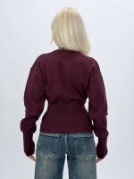 Cardigan femei culoare unt, croială relaxată