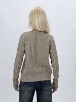 Pulover cardigan elegant, detaliu model torsade