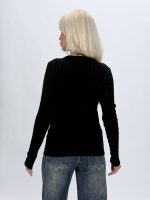 Pulover cu model torsade cu decolteu tip bărcuța - imagine 21