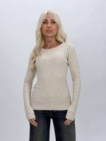 Pulover torsade cu decolteu barcuță din colecția nouă CATO