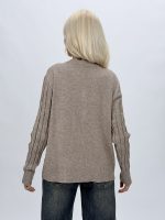 Cardigan bordeaux cu ștrasuri detaliu croială