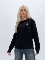 Pulover cu model torsade și urs brodat - imagine 17