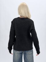 Pulover cu model torsade și urs brodat - imagine 20