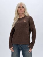 Pulover cu model torsade și urs brodat - imagine 13
