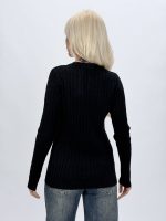Pulover cu model torsade cu decolteu la baza gâtului - imagine 18
