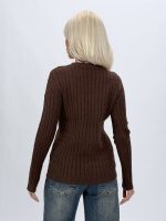 Pulover cu model torsade CATO, detaliu finisaje