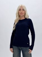 Pulover cu model torsade cu decolteu la baza gâtului - imagine 13