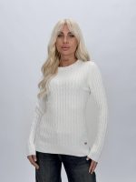 Pulover cu decolteu rotund, croială versatilă