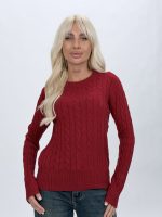 Pulover cu lurex purtat casual, vedere laterală