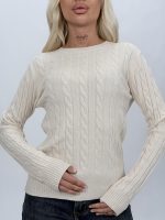 Pulover femei cu fire de lurex, vedere frontală