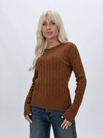 Pulover din tricot bleumarin cu lurex