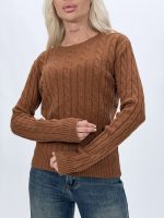 Pulover camel cu lurex, croială universală