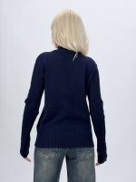 Pulover maletă din tricot cu lurex - imagine 12