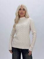 Pulover maletă din tricot cu lurex