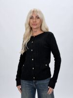 Pulover cardigan din tricot cu lurex - imagine 13